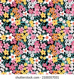 Seamless pattern with hand drawn Flowers. Background for textile, wrapping paper, fashions, illustrations.