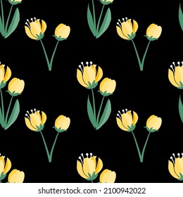 Patrón sin foco con Flores dibujadas a mano. Antecedentes para textiles, papel envolvente, modas, ilustraciones.