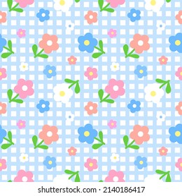 Seamless pattern with hand drawn Flowers. Background for textile, wrapping paper, fashions, illustrations.