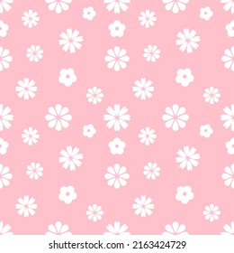 Seamless pattern with hand drawn flowers. Background for textile, wrapping paper, fashions, illustrations.