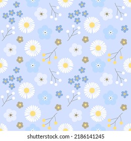 Patrón sin foco con flores dibujadas a mano. Antecedentes para textiles, papel envolvente, modas, ilustraciones.
