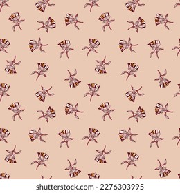 Patrón sin foco con flores dibujadas a mano y hojas. Resumen de papel de pared de flores. Diseño para tela, impresión textil, superficie, envoltura, cubierta, tarjeta de saludo. Ilustración del vector