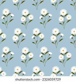 Seamless pattern with hand drawn flowers. Background for textile, wrapping paper, fashions, illustration.