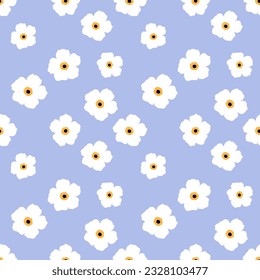Seamless pattern with hand drawn flowers. Background for textile, wrapping paper, fashions, illustrations.