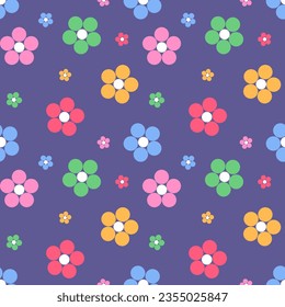 Seamless pattern with hand drawn flowers. Background for textile, wrapping paper, fashions, illustrations.