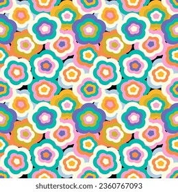 Seamless pattern with hand drawn flowers. Background for textile, wrapping paper, fashions, illustrations.