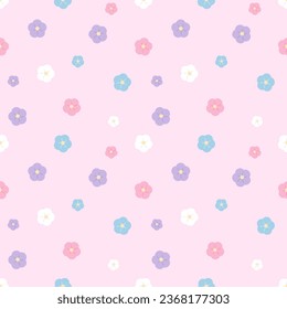 Seamless pattern with hand drawn flowers. Background for textile, wrapping paper, fashions, illustrations.