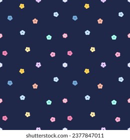 Seamless pattern with hand drawn flowers. Background for textile, wrapping paper, fashions, illustration.