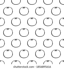Seamless pattern with hand drawn fruits elements orange. Vegetarian wallpaper. For design packaging, textile, background, design postcards and posters.