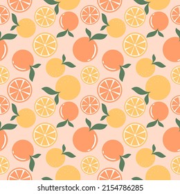 Seamless pattern with hand drawn fruits. Background for textile, wrapping paper, fashions, illustrations.