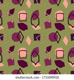 Seamless pattern with hand drawn geometric shapes. Doodle. Vector illustration. EPS 10