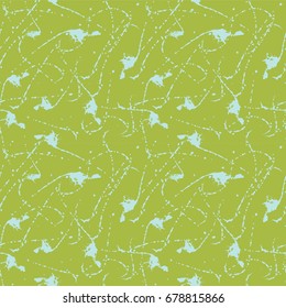 Seamless Pattern Hand Drawn Grunge Stroke Brushes. Splash Print for Fabric. Trendy Design for Textile, Dress, Wallpaper, Tile, Card. Abstract Background. Vector Illustration.