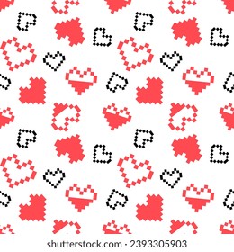 Seamless pattern with hand drawn heart. Background for textile, wrapping paper, fashion, illustration.
