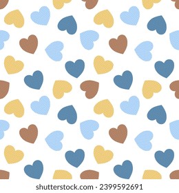 Seamless pattern with hand drawn heart. Background for textile, wrapping paper, fashion, illustration.