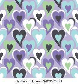 Seamless pattern with hand drawn heart. Background for textile, wrapping paper, fashion, illustration.