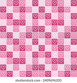 Seamless pattern with hand drawn heart. Background for textile, wrapping paper, fashion, illustration.
