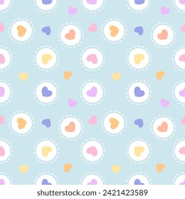 Seamless pattern with hand drawn heart. Background for textile, wrapping paper, fashion, illustration.