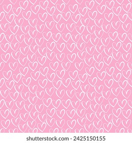 Seamless pattern with hand drawn heart. Background for textile, wrapping paper,fashion, illustration.