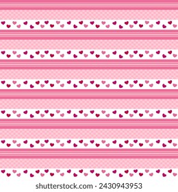 Seamless pattern with hand drawn heart. Background for textile, wrapping paper, fashion, illustration.