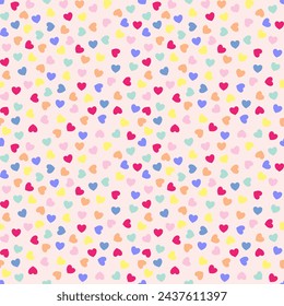 Seamless pattern with hand drawn heart. Background for textile, wrapping paper,fashion, illustration.