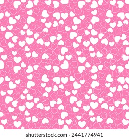 Seamless pattern with hand drawn heart. Background for textile, wrapping paper, fashion, illustration.