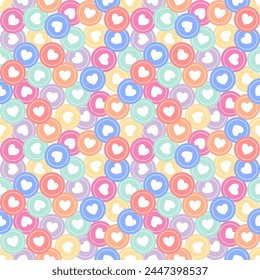 Seamless pattern with hand drawn heart. Background for textile, wrapping paper, fashion, illustration.