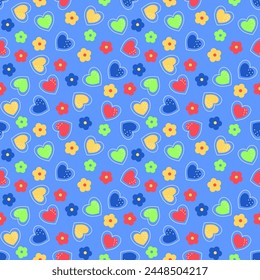 Seamless pattern with hand drawn heart. Background for textile, wrapping paper, fashion, illustration.