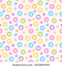 Seamless pattern with hand drawn heart. Background for textile, wrapping paper, fashion, illustration.