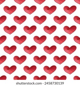 Patrón sin fisuras con garabato de corazón dibujado a mano para impresión decorativa, papel de embalaje, tarjetas de felicitación y tela
