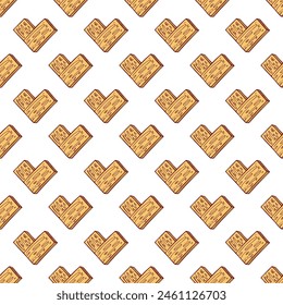 Patrón sin fisuras con garabato de corazón dibujado a mano para impresión decorativa, papel de embalaje, tarjetas de felicitación y tela
