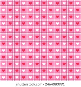 Seamless pattern with hand drawn heart. Background for textile, wrapping paper, fashion, illustration.