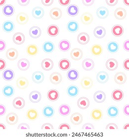 Seamless pattern with hand drawn heart. Background for textile, wrapping paper, fashion, illustration.