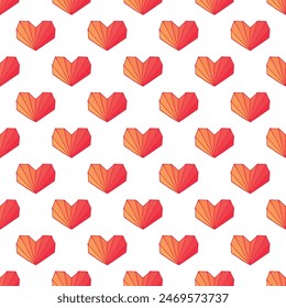 Seamless pattern with hand drawn heart doodle for decorative print, wrapping paper, greeting cards and fabric