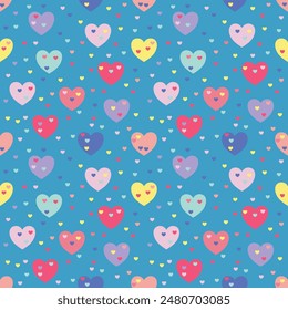 Seamless pattern with hand drawn heart. Background for textile, wrapping paper, fashion, illustration.