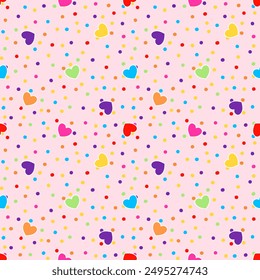 Seamless pattern with hand drawn heart. Background for textile, wrapping paper, fashion, illustration.