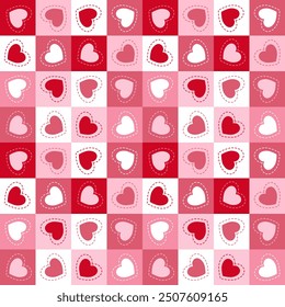 Seamless pattern with hand drawn heart. Background for textile, wrapping paper, fashion, illustration.