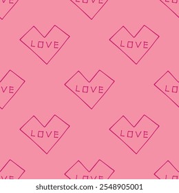 Seamless pattern with hand drawn heart doodle for decorative print, wrapping paper, greeting cards and fabric