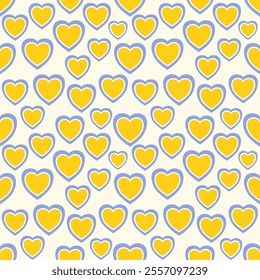 Seamless pattern with hand drawn heart. Background for textile, wrapping paper, fashion, illustration.