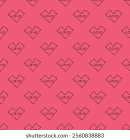 Seamless pattern with hand drawn heart doodle for decorative print, wrapping paper, greeting cards and fabric