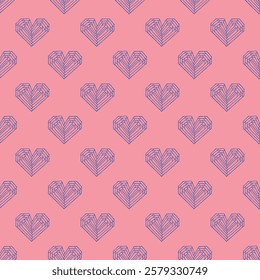 Seamless pattern with hand drawn heart doodle for decorative print, wrapping paper, greeting cards and fabric