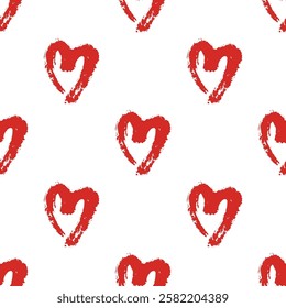 Seamless pattern with hand drawn heart doodle for decorative print, wrapping paper, greeting cards and fabric