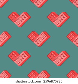 Seamless pattern with hand drawn heart doodle for decorative print, wrapping paper, greeting cards and fabric