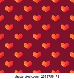 Seamless pattern with hand drawn heart doodle for decorative print, wrapping paper, greeting cards and fabric
