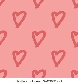 Seamless pattern with hand drawn heart doodle for decorative print, wrapping paper, greeting cards and fabric