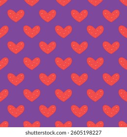 Seamless pattern with hand drawn heart doodle for decorative print, wrapping paper, greeting cards and fabric