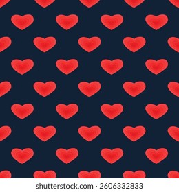 Seamless pattern with hand drawn heart doodle for decorative print, wrapping paper, greeting cards and fabric