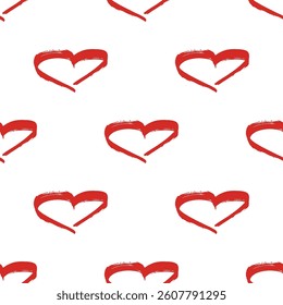 Seamless pattern with hand drawn heart doodle for decorative print, wrapping paper, greeting cards and fabric