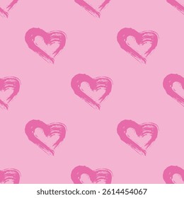 Seamless pattern with hand drawn heart doodle for decorative print, wrapping paper, greeting cards and fabric