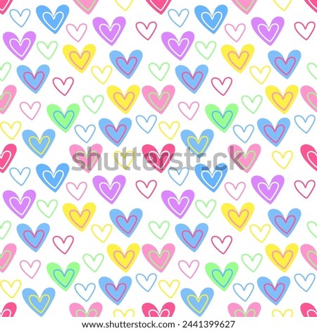 Seamless pattern with hand drawn heart. Background for textile, wrapping paper, fashion, illustration.
