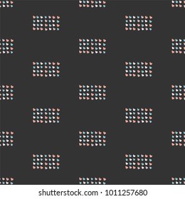 Seamless pattern, hand drawn hearts in brush organised into rectangles. Great for wedding cards, postcards, t-shirts, bridal invitations, brochures, posters, gift wrapping, wall art, wallpapers, etc.